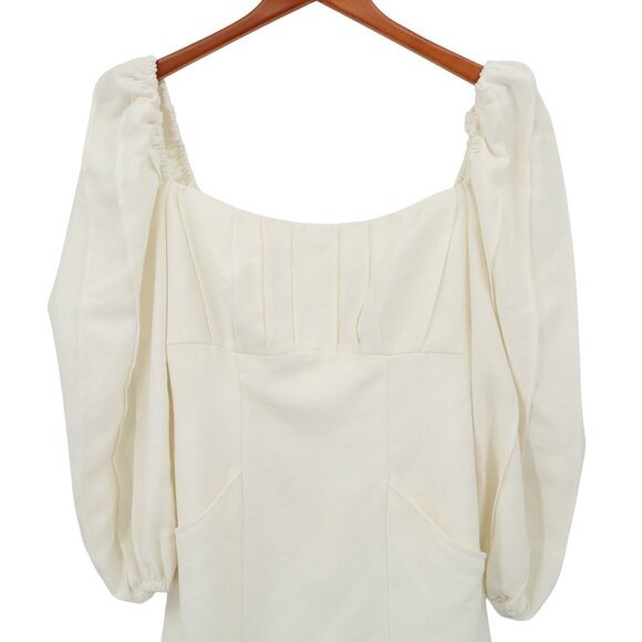 C/MEO Collective Over Again Long Sleeve Ivory Mini Dress S 4 - Picture 5 of 7